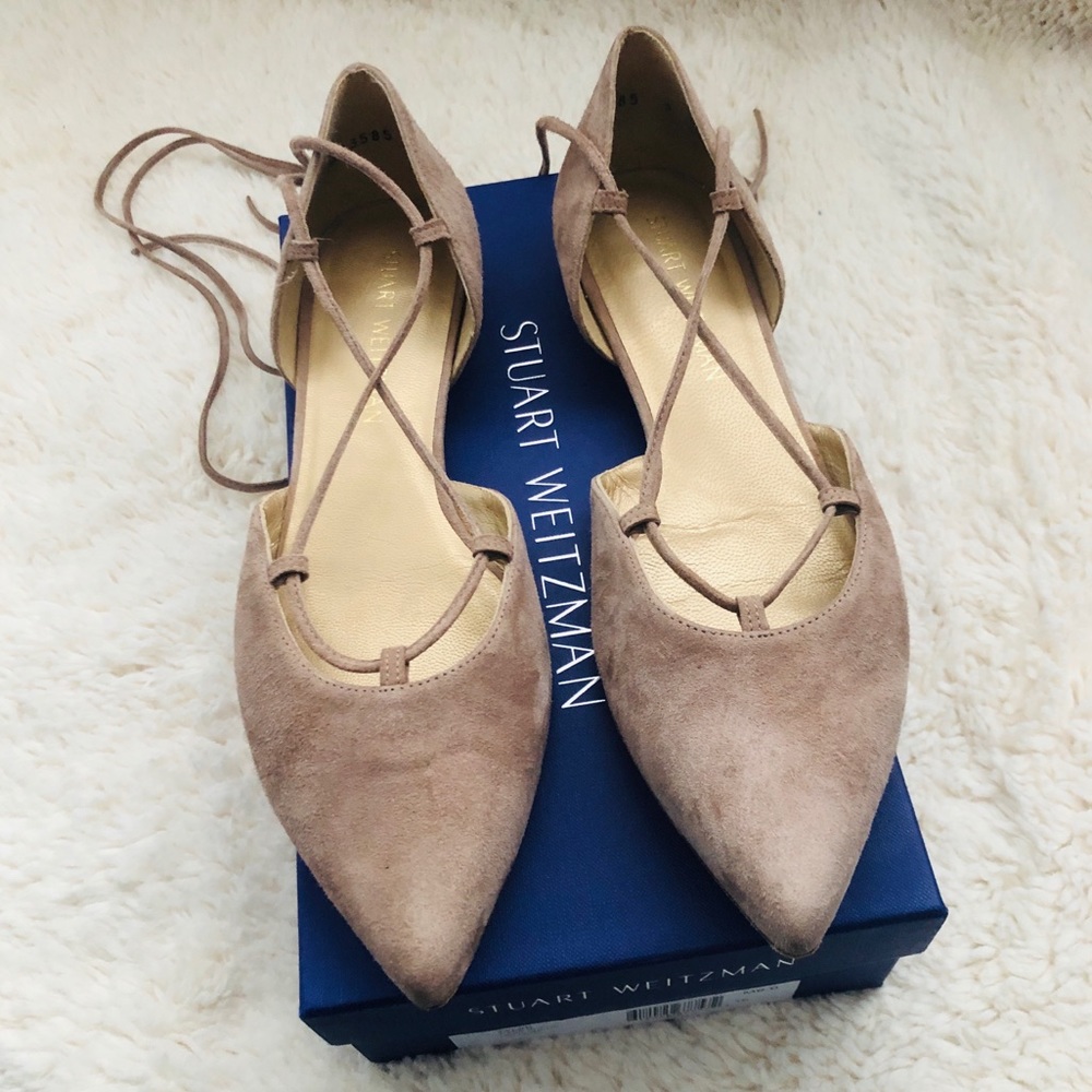 Stuart Weitzman “Tyler” Suede Flats